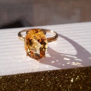 Solid 14k Citrine Ring NWOT